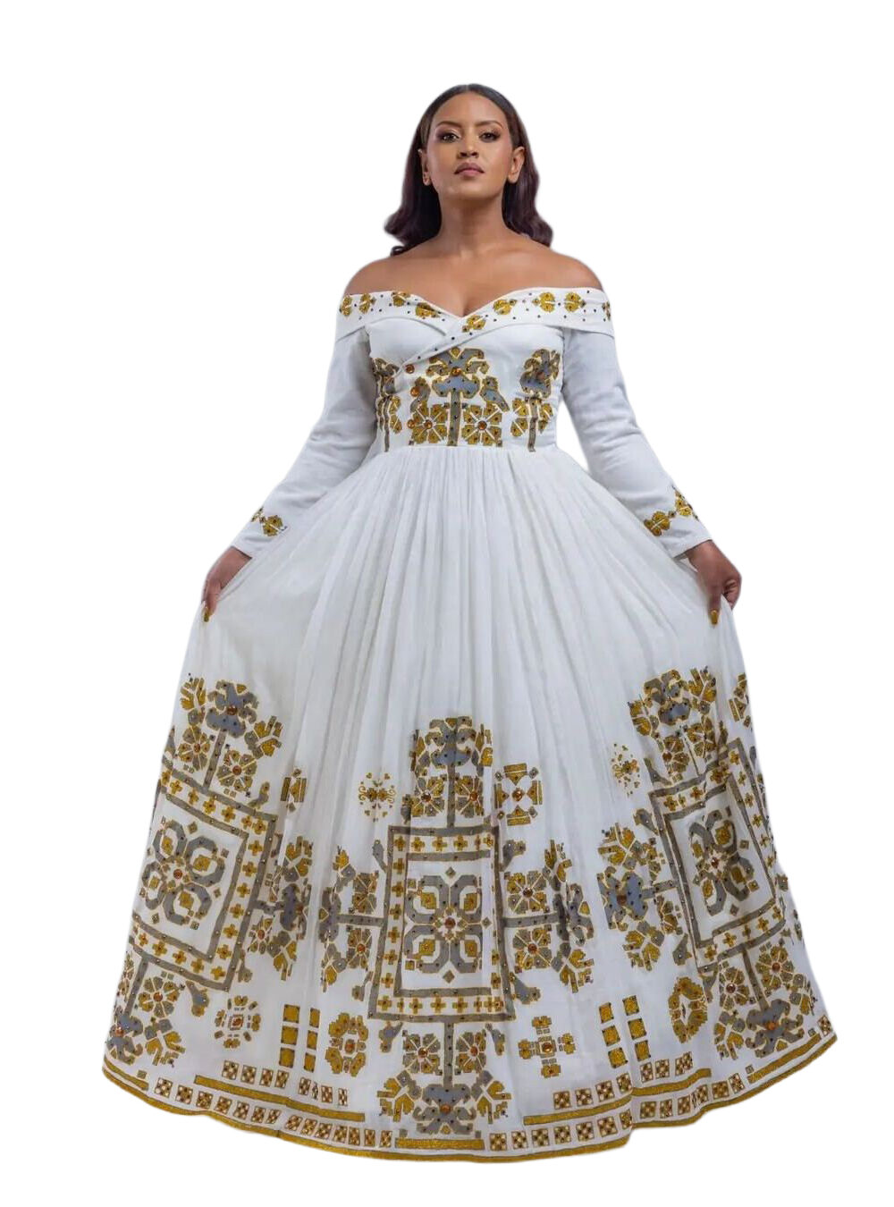 Habesha Kemis Off-shoulder