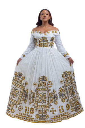 Habesha Kemis Off-shoulder