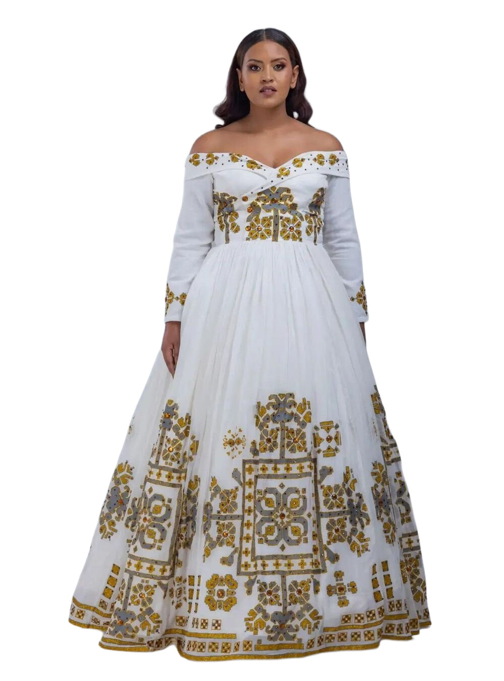 Habesha Kemis Off-shoulder