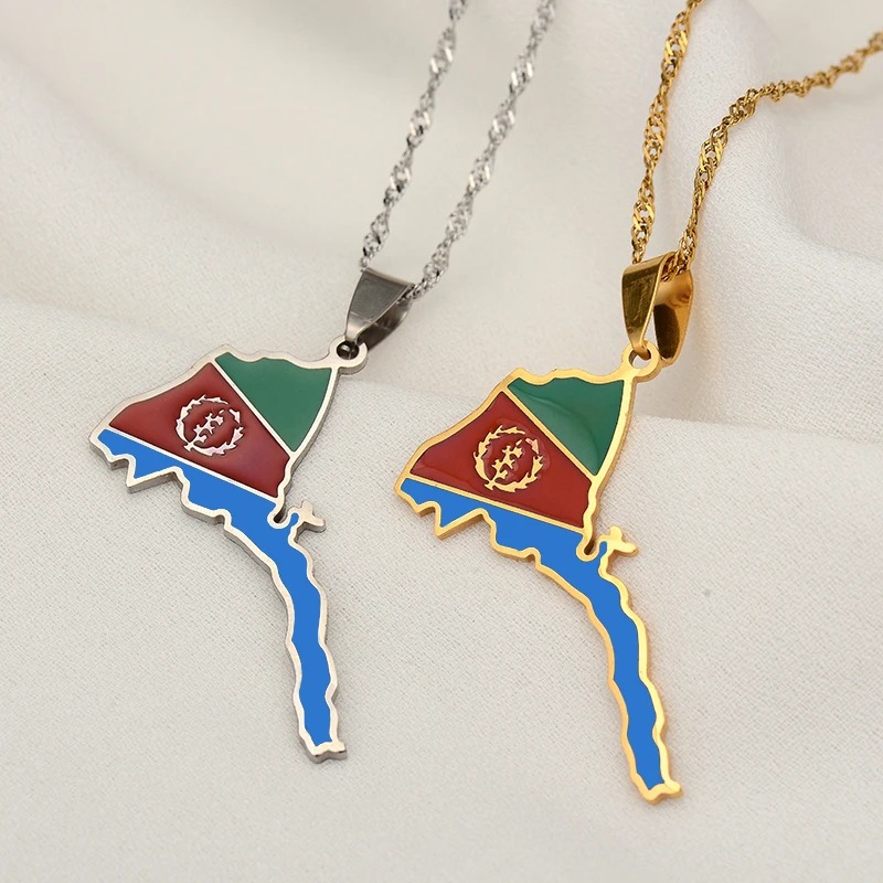 Eritrea Map Flag Pendant Necklace – Azmarino Fashion Boutique