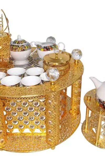Gold Coffee Cup Holder Set