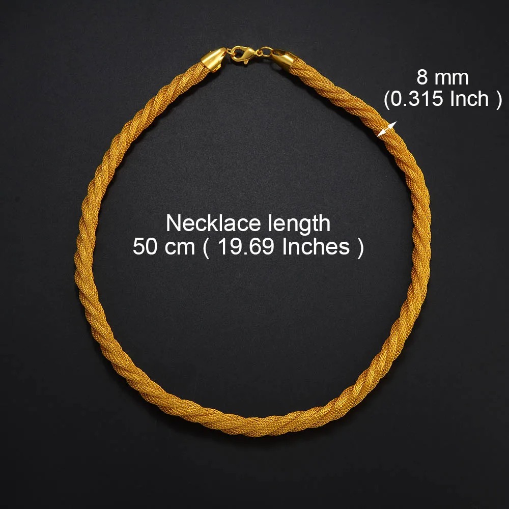 Gold-Tone Chain Necklace – Azmarino Fashion Boutique – view 3
