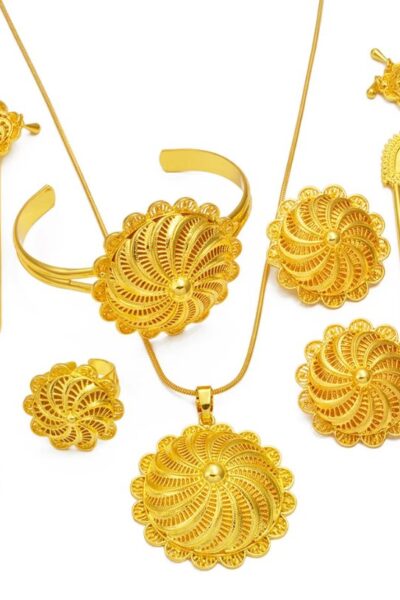 Habesha Bridal Jewellery Set with Hairpin & Forehead Chain