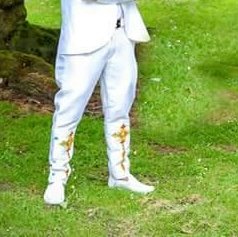 Men's Habesha Trousers – White with Embroidery – Azmarino Fashion Boutique