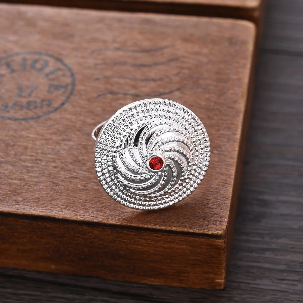 Silver-Plated Habesha Filigree Jewellery Set with Red Stone – Azmarino Fashion Boutique – view 6