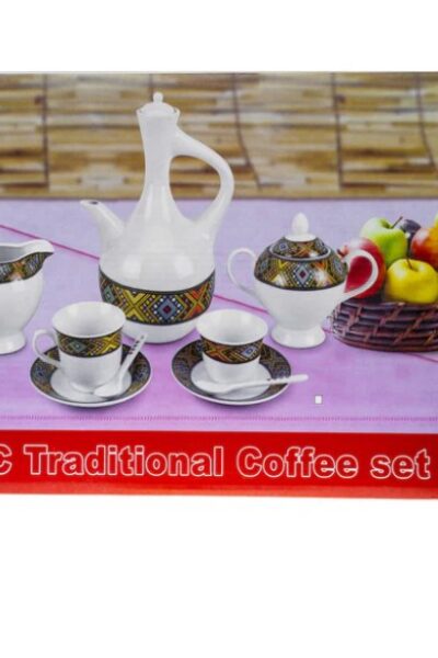 Traditional Coffee Cup Set – 17 Pieces