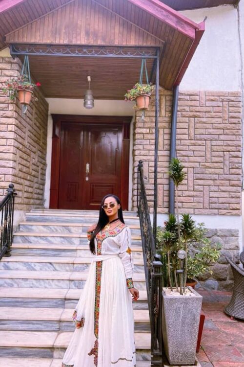 Zuria Habesha Kemis – White (Style 2) – Azmarino Fashion Boutique