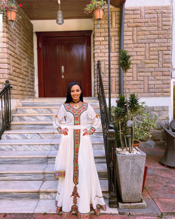 Zuria Habesha Kemis – White (Style 3) – Azmarino Fashion Boutique