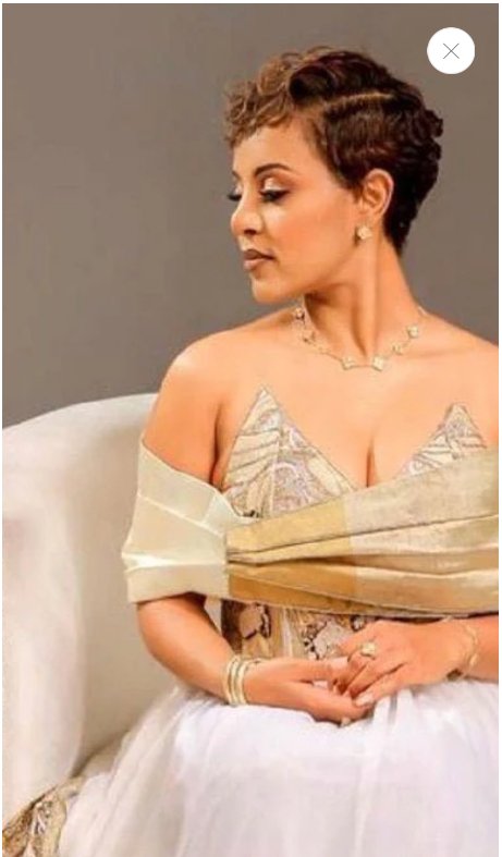 Zuria Habesha Kemis – White with Gold Tibeb (Style 22) – Azmarino Fashion Boutique – view 2